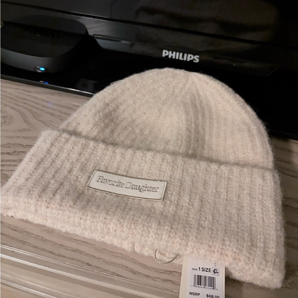 Favorite Daughter Soft Cream Knit Beanie